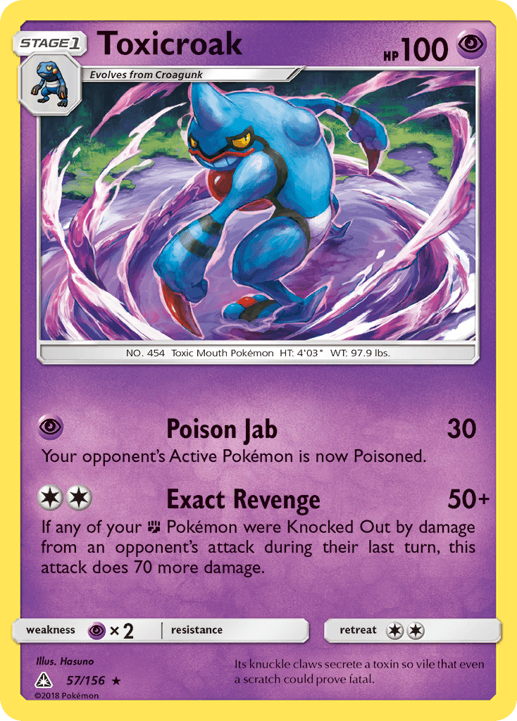 Toxicroak Pokémon card