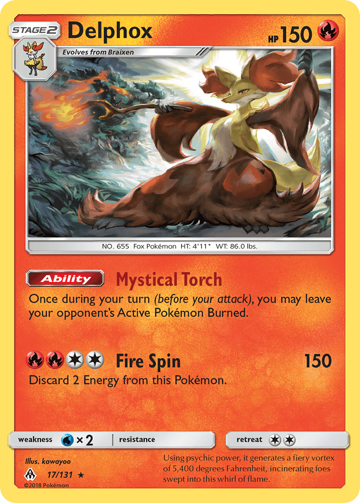 Delphox Pokémon card