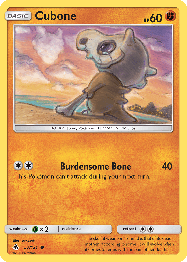 Cubone Pokémon card