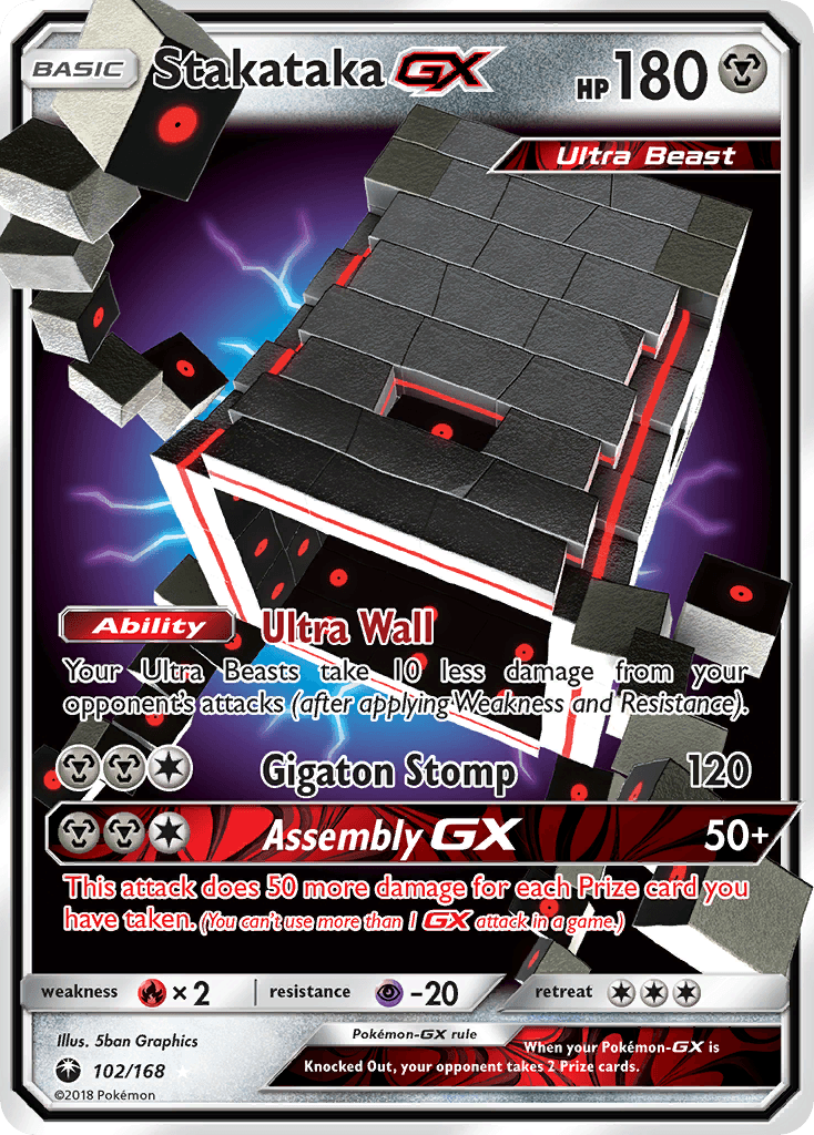 Stakataka-GX Pokémon card