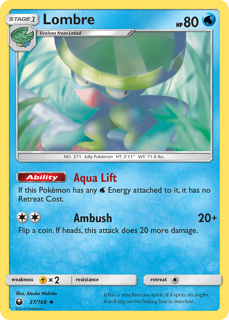 Lombre Pokémon card