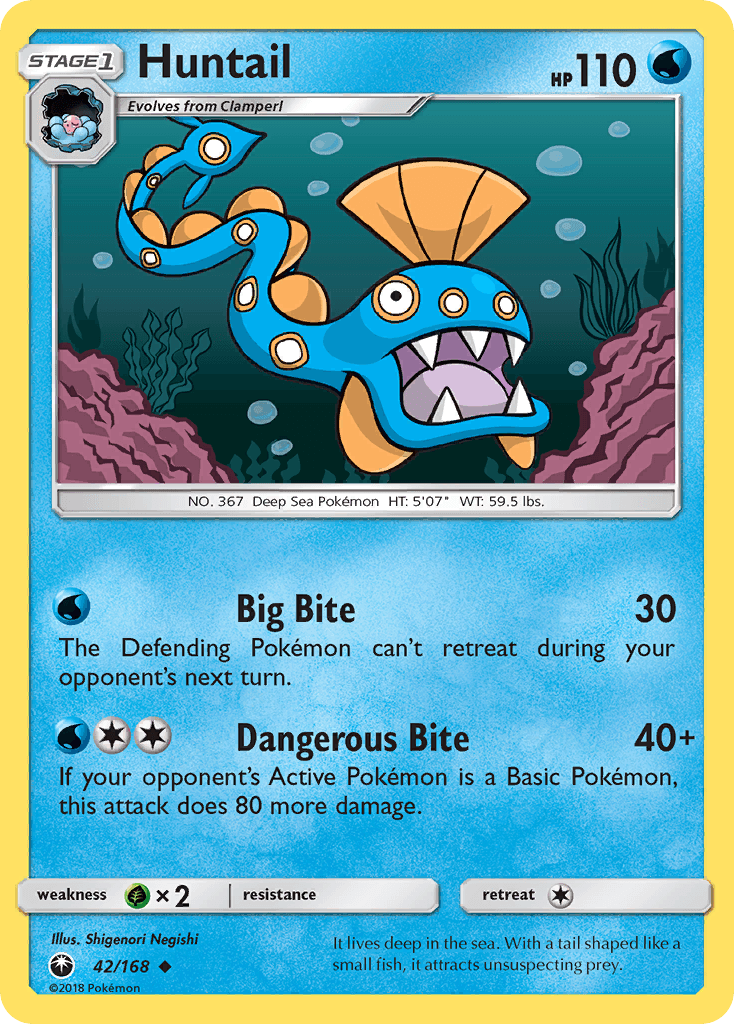 Huntail Pokémon card