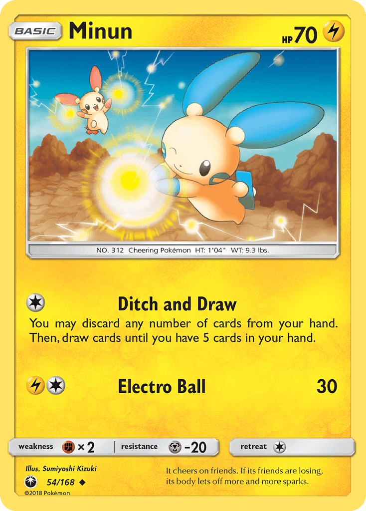 Minun Pokémon card