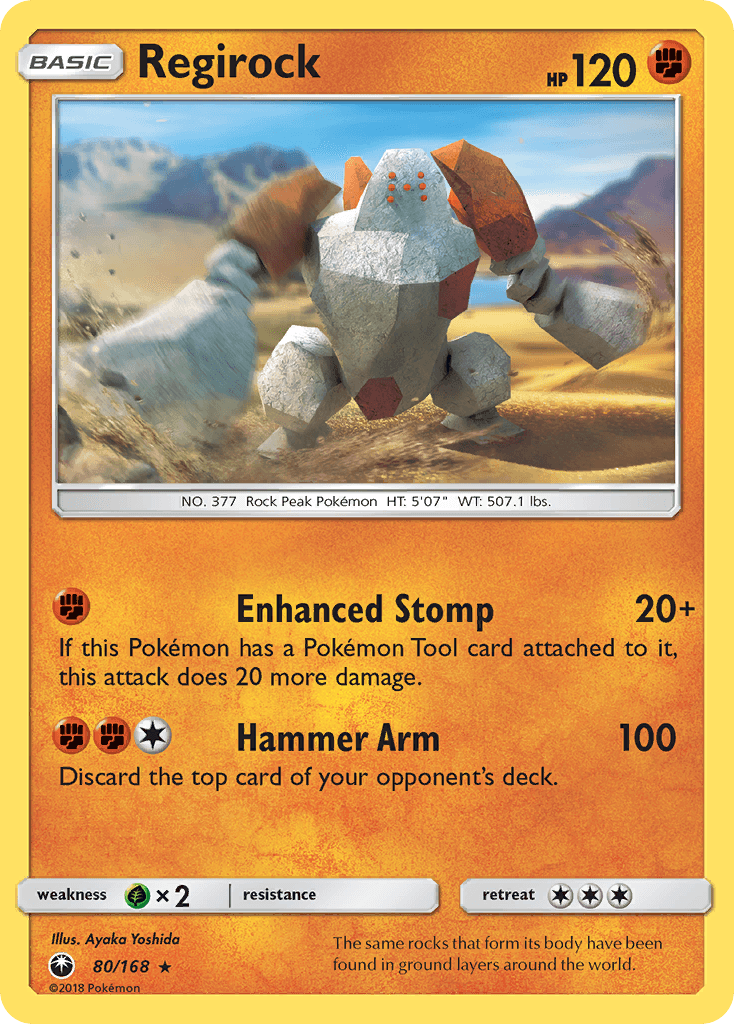 Regirock Pokémon card