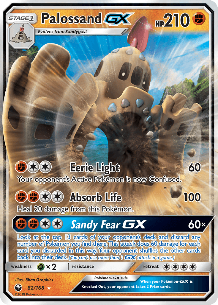 Palossand-GX Pokémon card