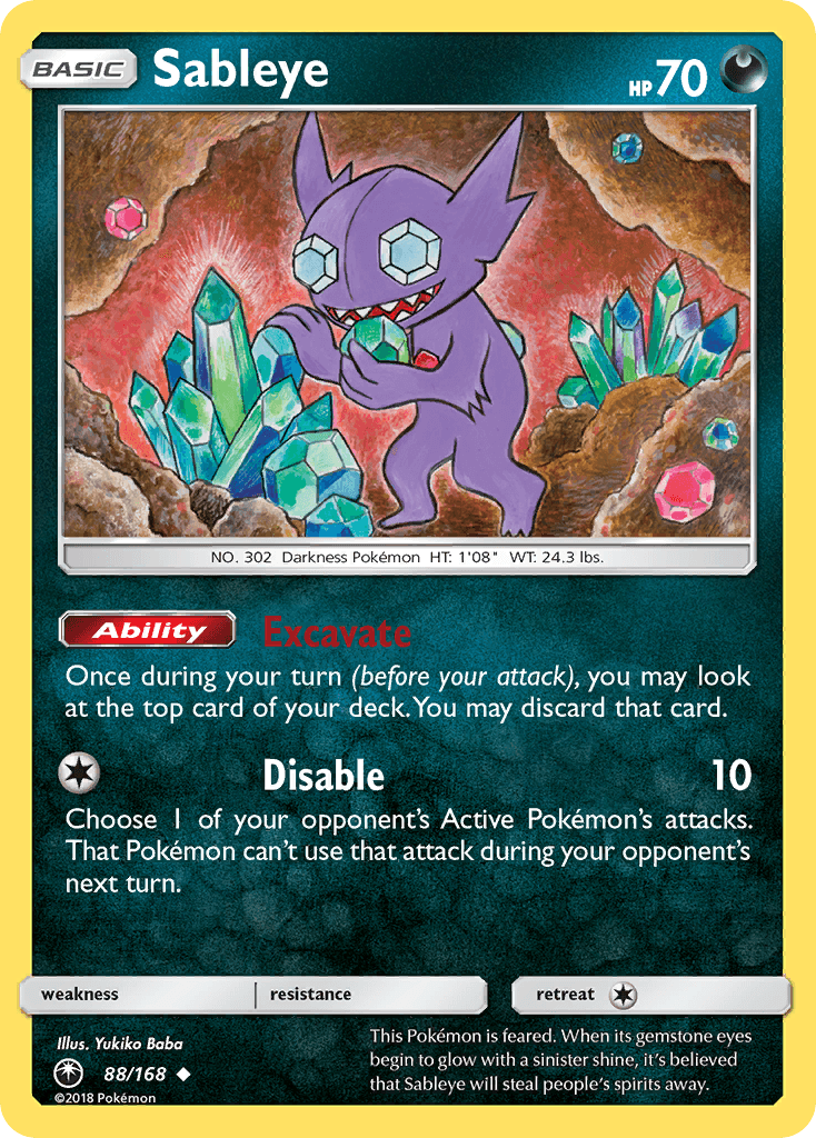 Sableye Pokémon card