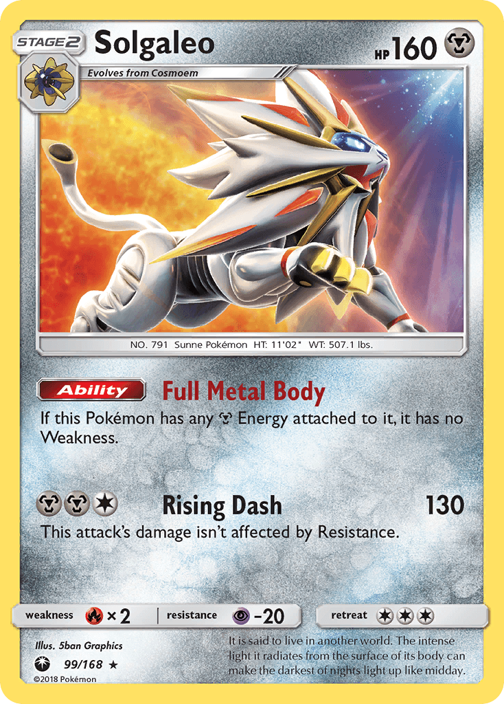 Solgaleo Pokémon card