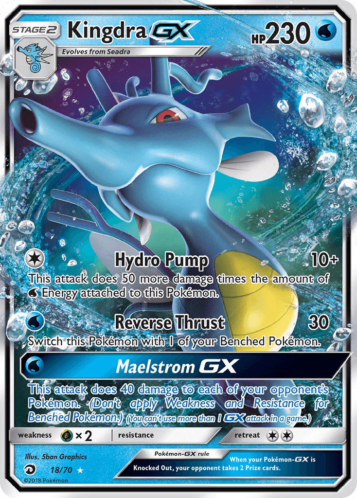 Kingdra-GX Pokémon card