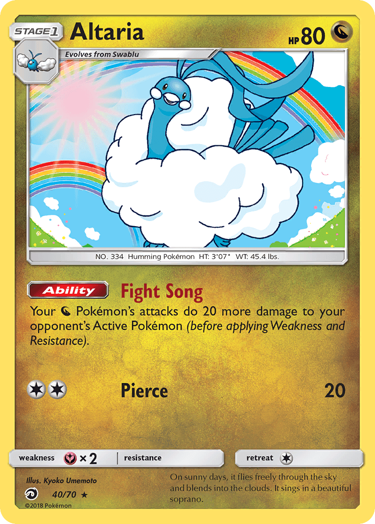Altaria Pokémon card