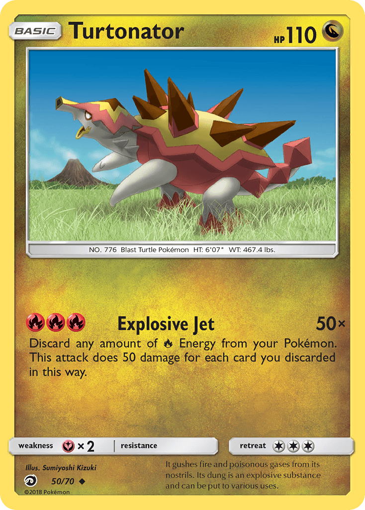 Turtonator Pokémon card