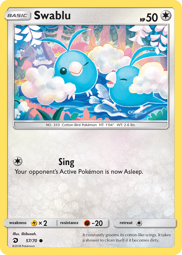 Swablu Pokémon card