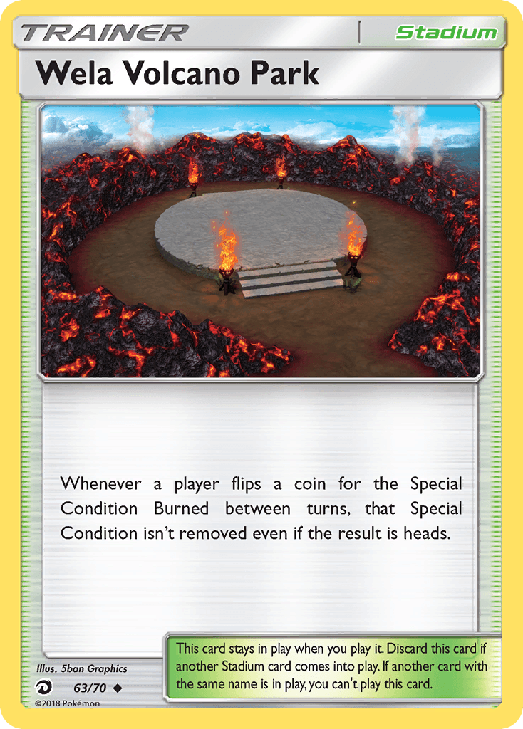 Wela Volcano Park Pokémon card
