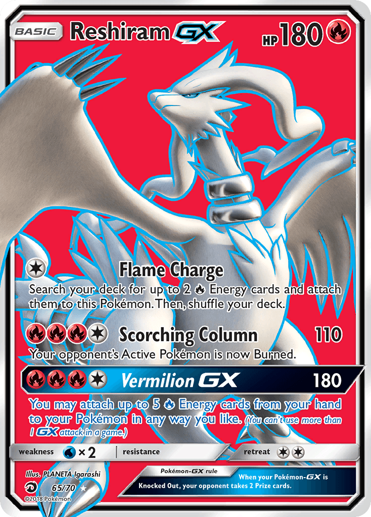 Reshiram-GX Pokémon card