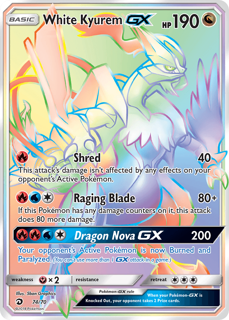 White Kyurem-GX Pokémon card