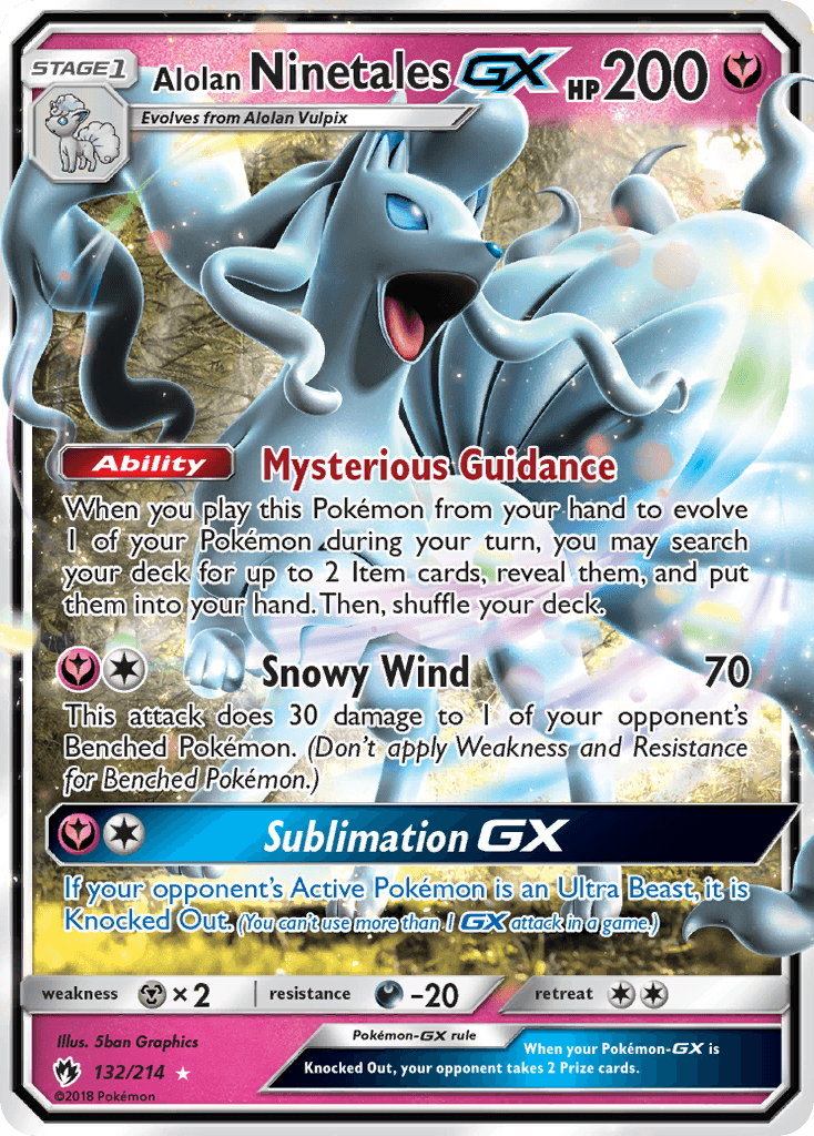 Alolan Ninetales-GX from Lost Thunder