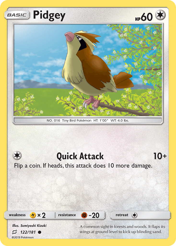 Pidgey Pokémon card
