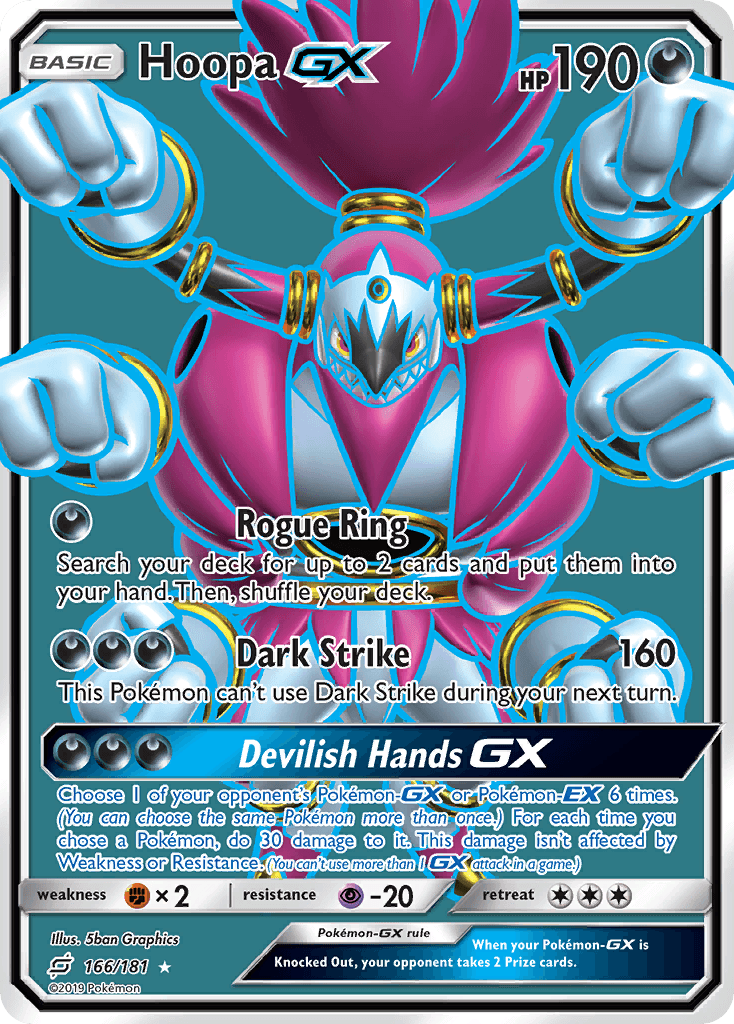 Hoopa-GX Pokémon card
