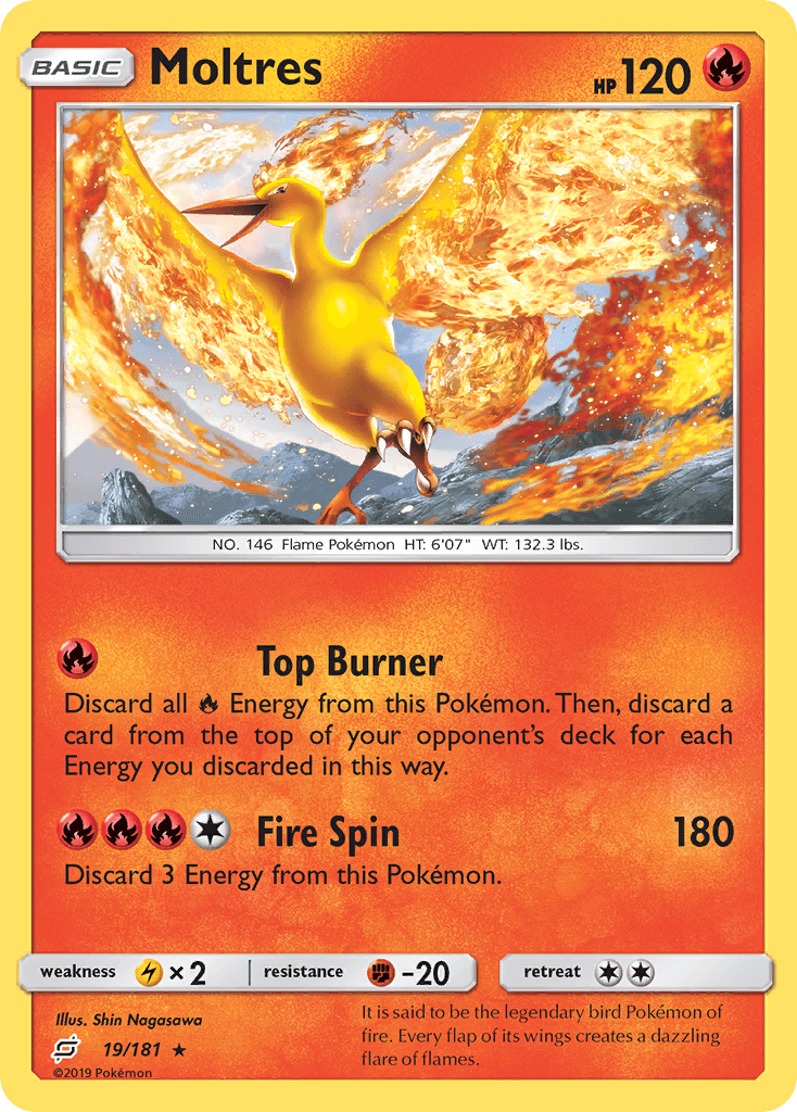 Moltres Pokémon card