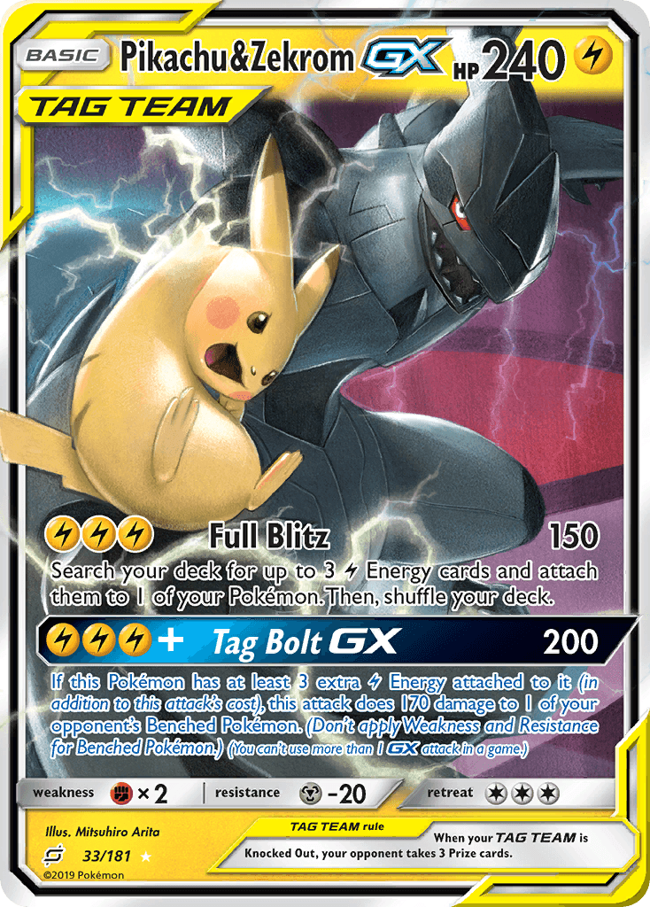 Pikachu & Zekrom-GX — Gen 5