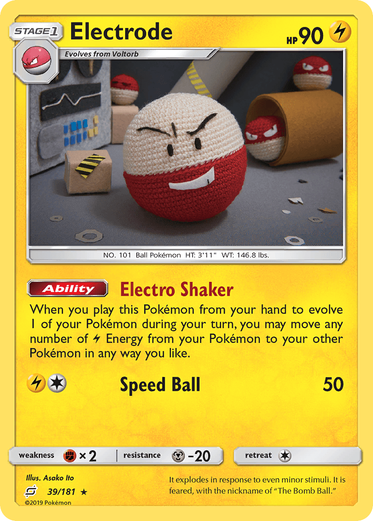 Electrode Pokémon card