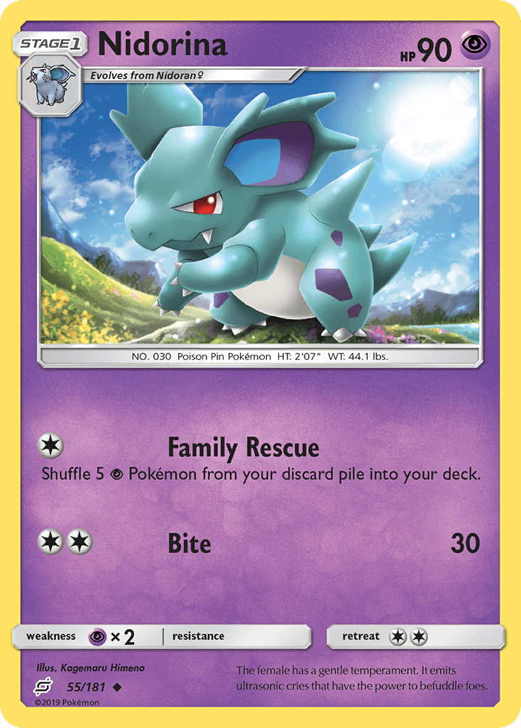 Nidorina Pokémon card