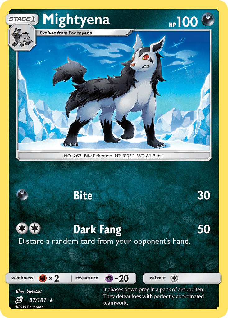 Mightyena Pokémon card