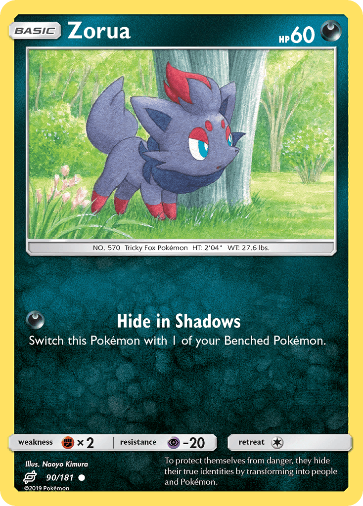 Zorua Pokémon card