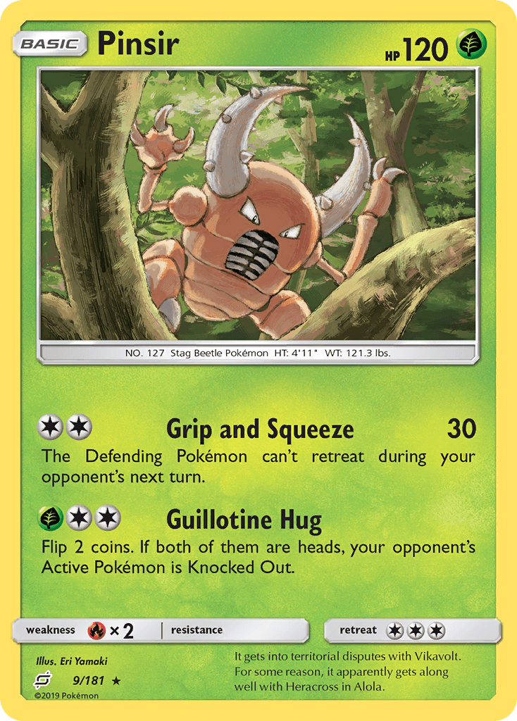 Pinsir Pokémon card