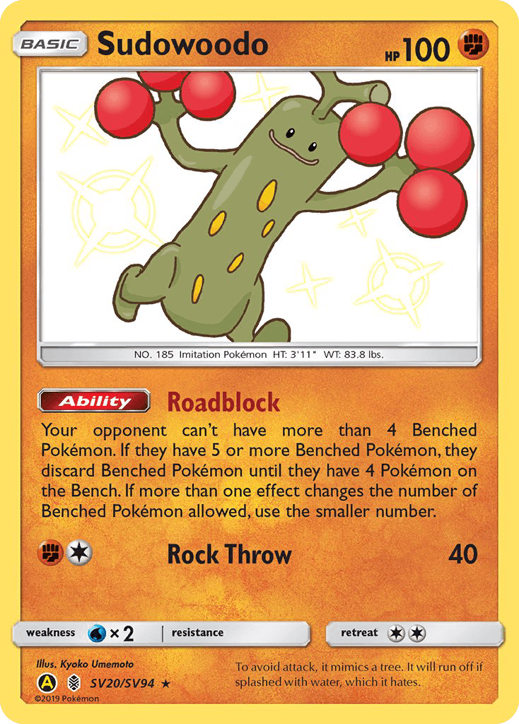 Sudowoodo Pokémon card