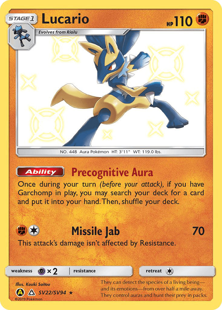 Lucario from Hidden Fates Shiny Vault