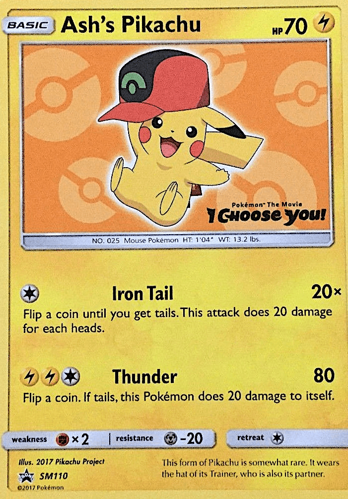 Ash's Pikachu from SM Black Star Promos
