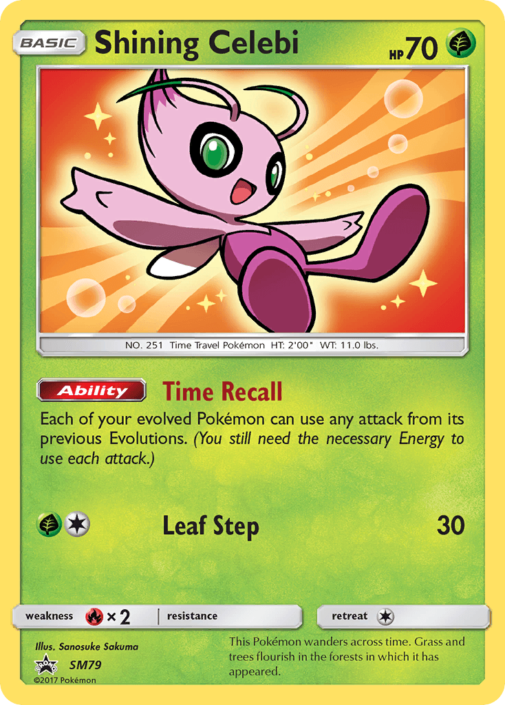 Shining Celebi from SM Black Star Promos