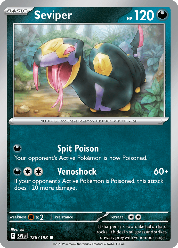 Seviper Pokémon card