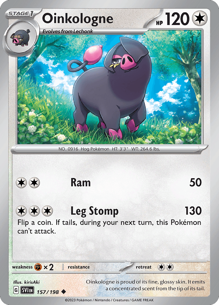 Oinkologne Pokémon card