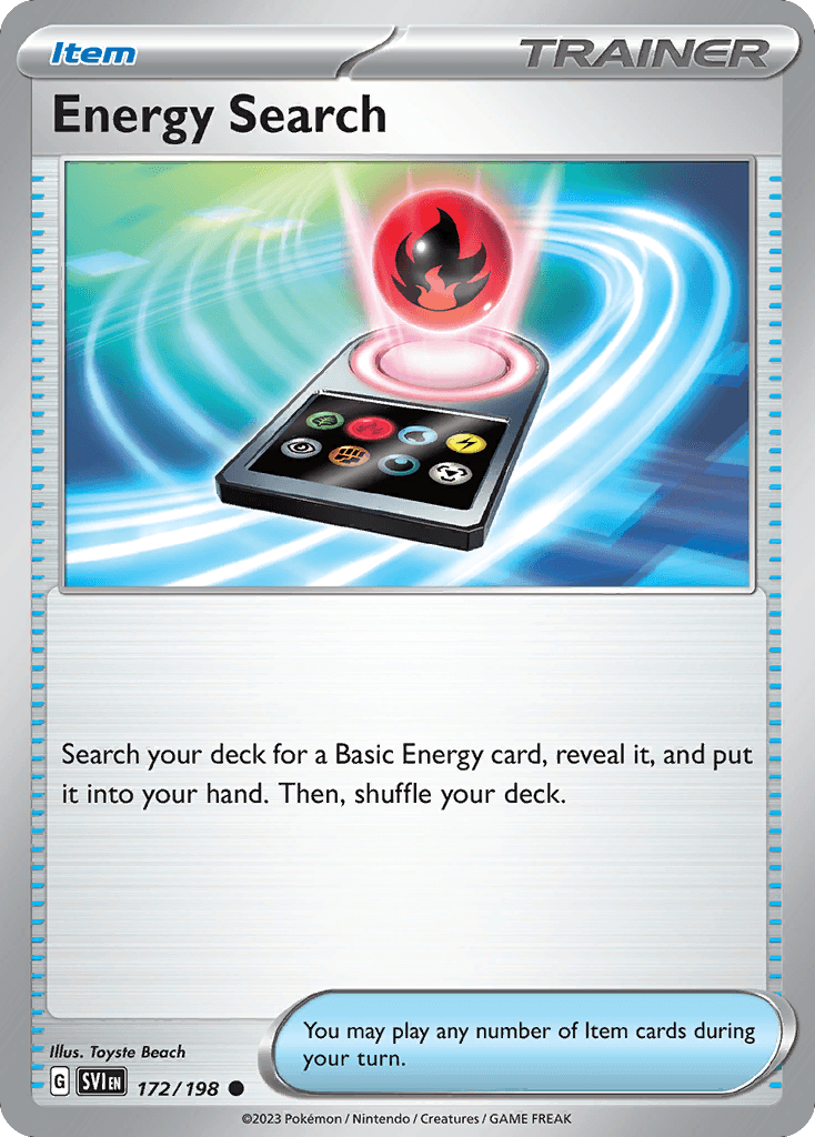 Energy Search Pokémon card