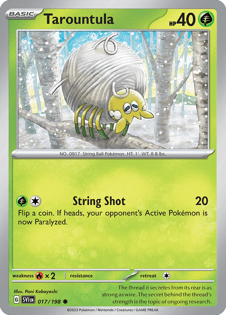 Tarountula Pokémon card