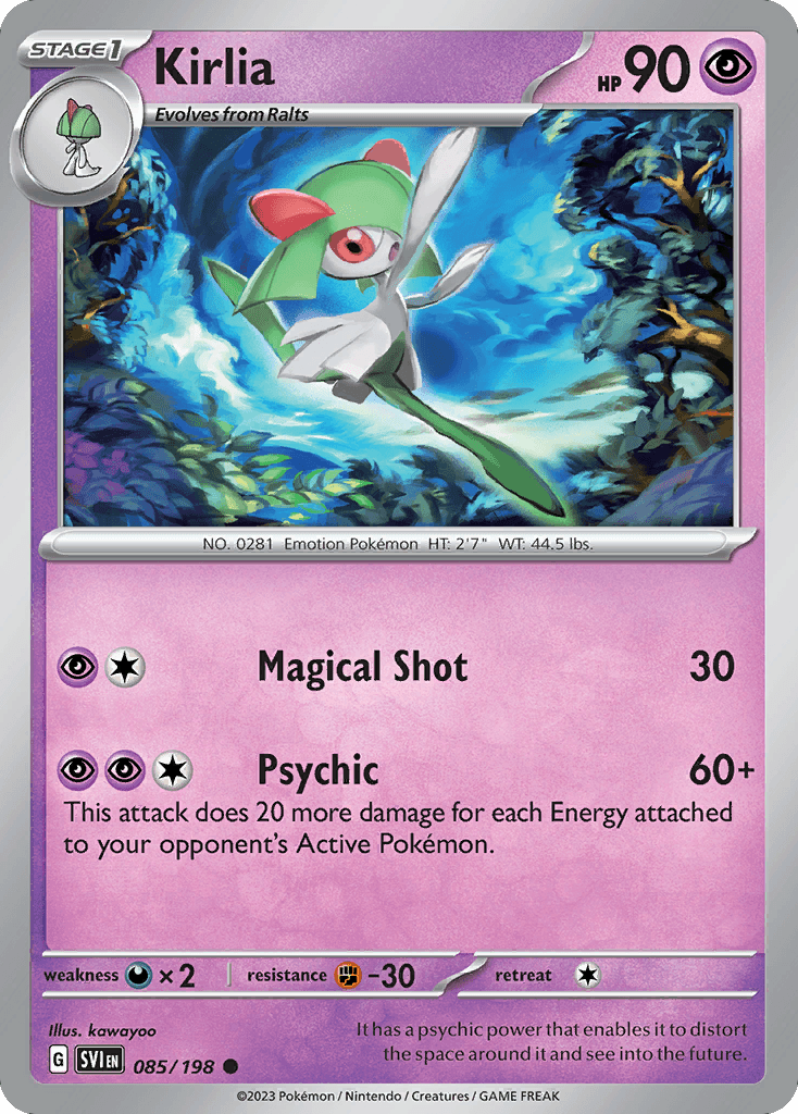 Kirlia Pokémon card