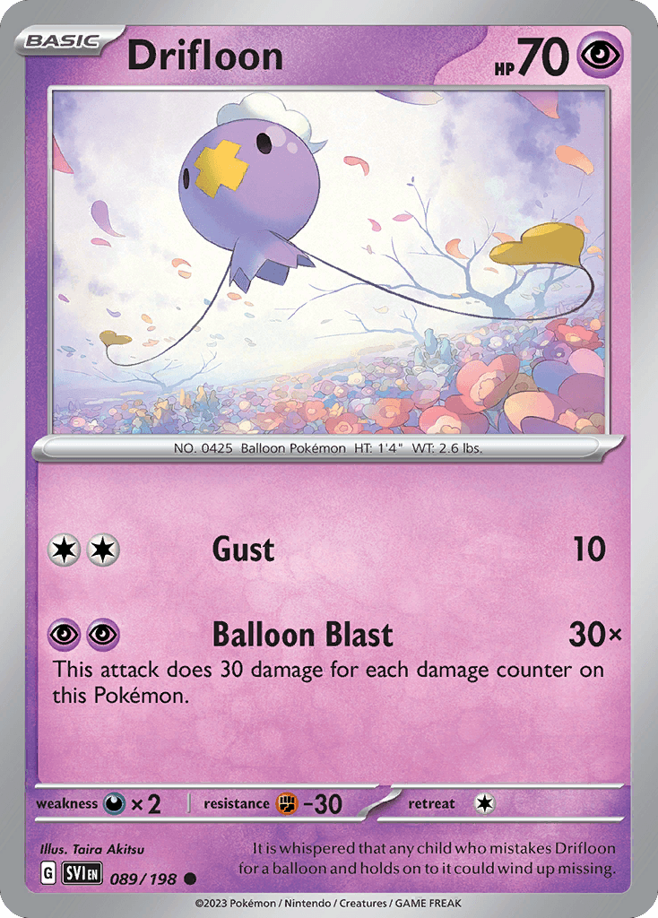 Drifloon Pokémon card