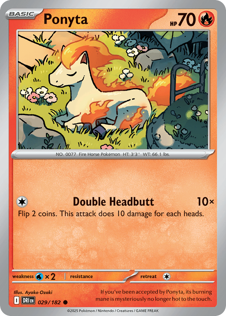 Ponyta Pokémon card