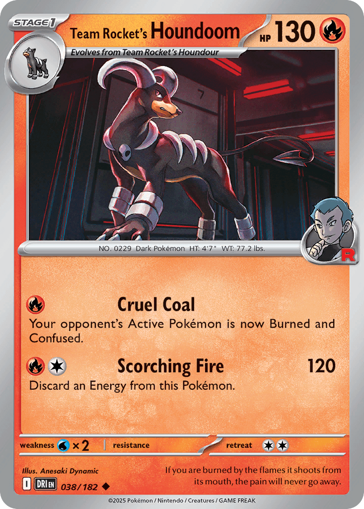 Team Rocket's Houndoom illustrated by Anesaki Dynamic