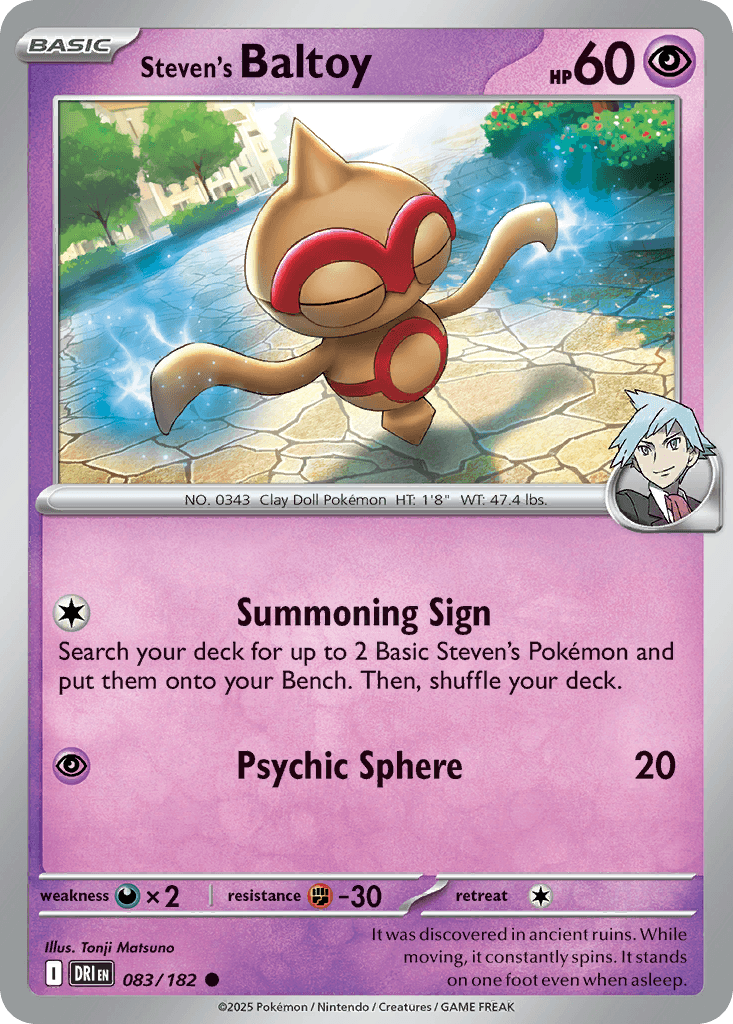 Steven's Baltoy Pokémon card
