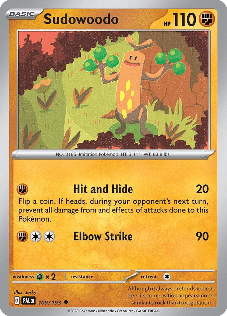 Sudowoodo Pokémon card