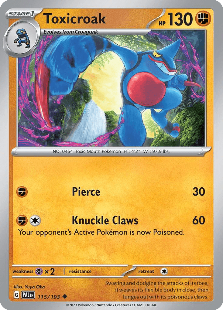 Toxicroak Pokémon card