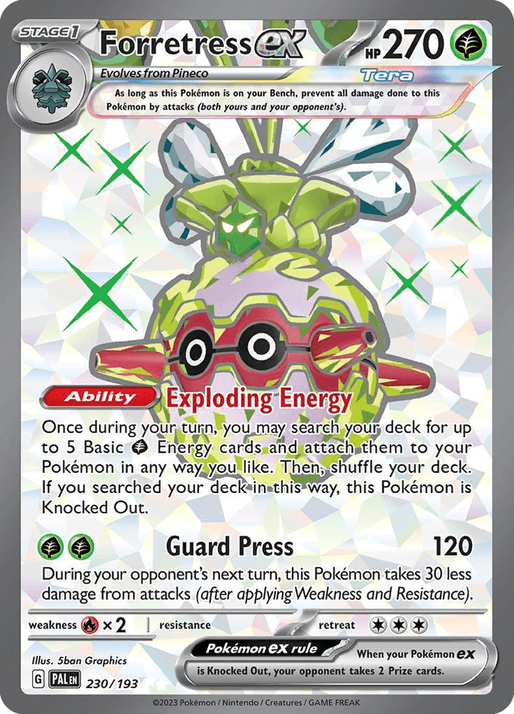 Forretress ex Pokémon card