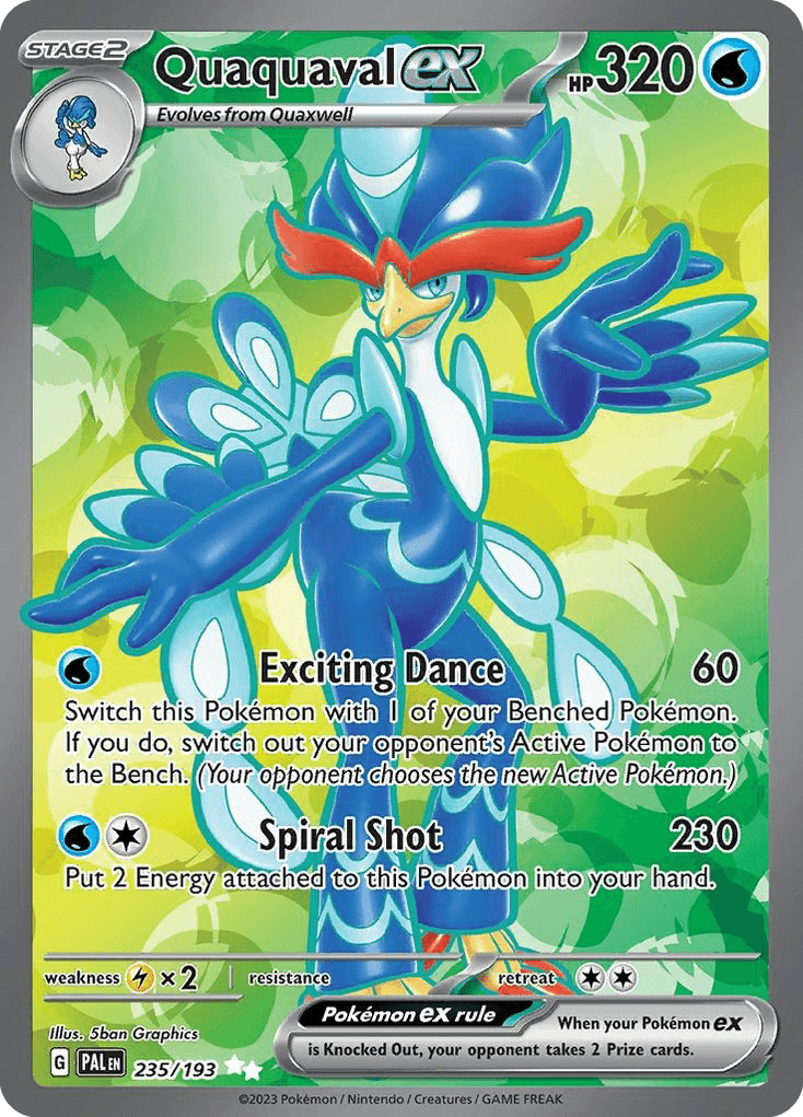 Quaquaval ex Pokémon card