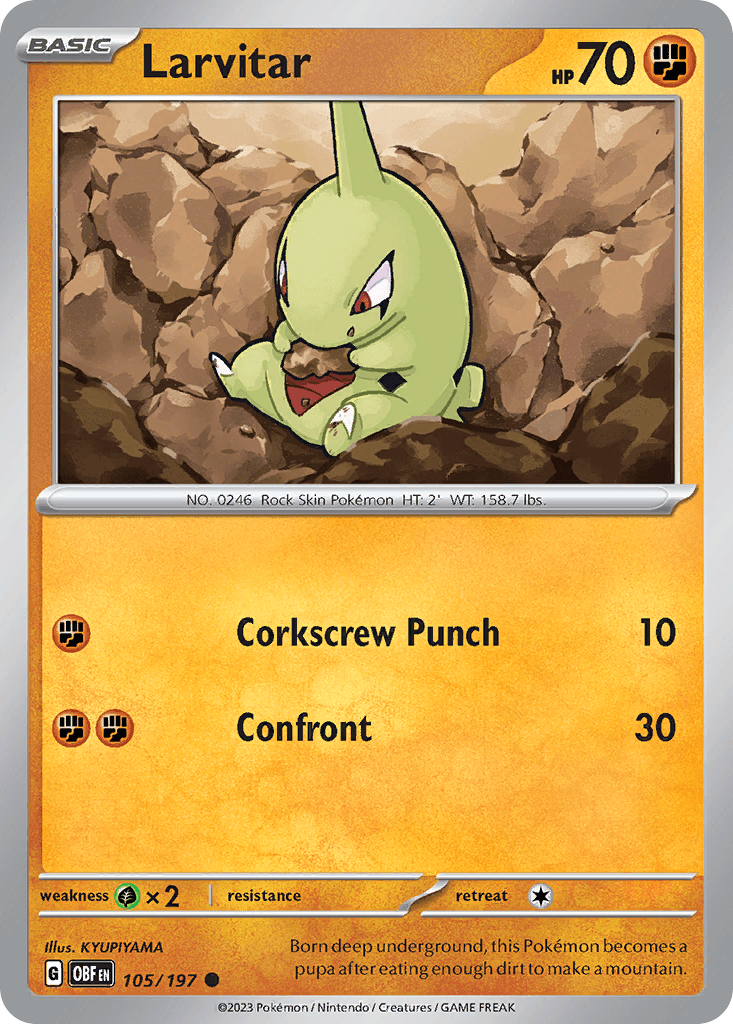 Larvitar Pokémon card