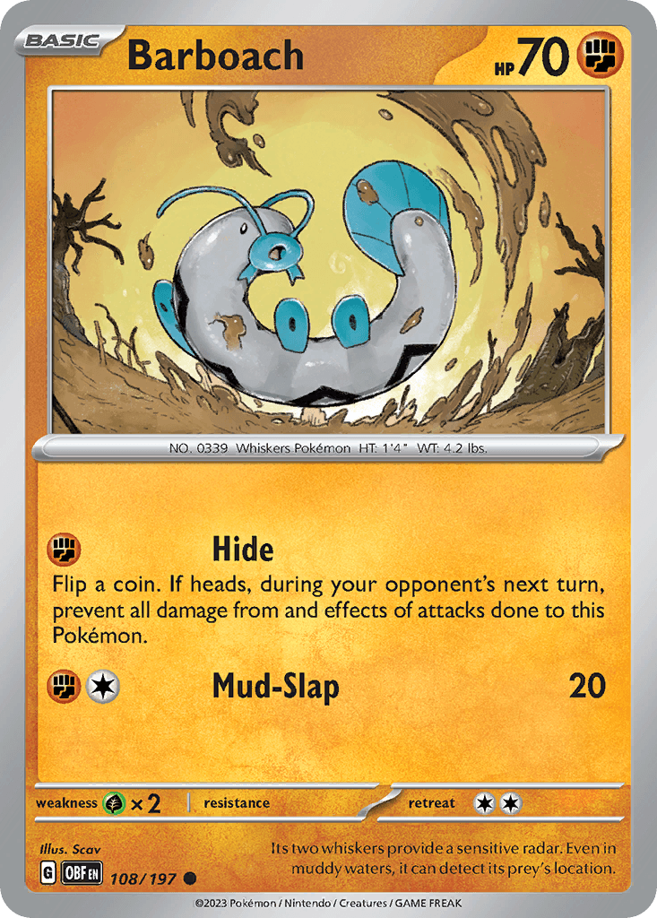 Barboach Pokémon card