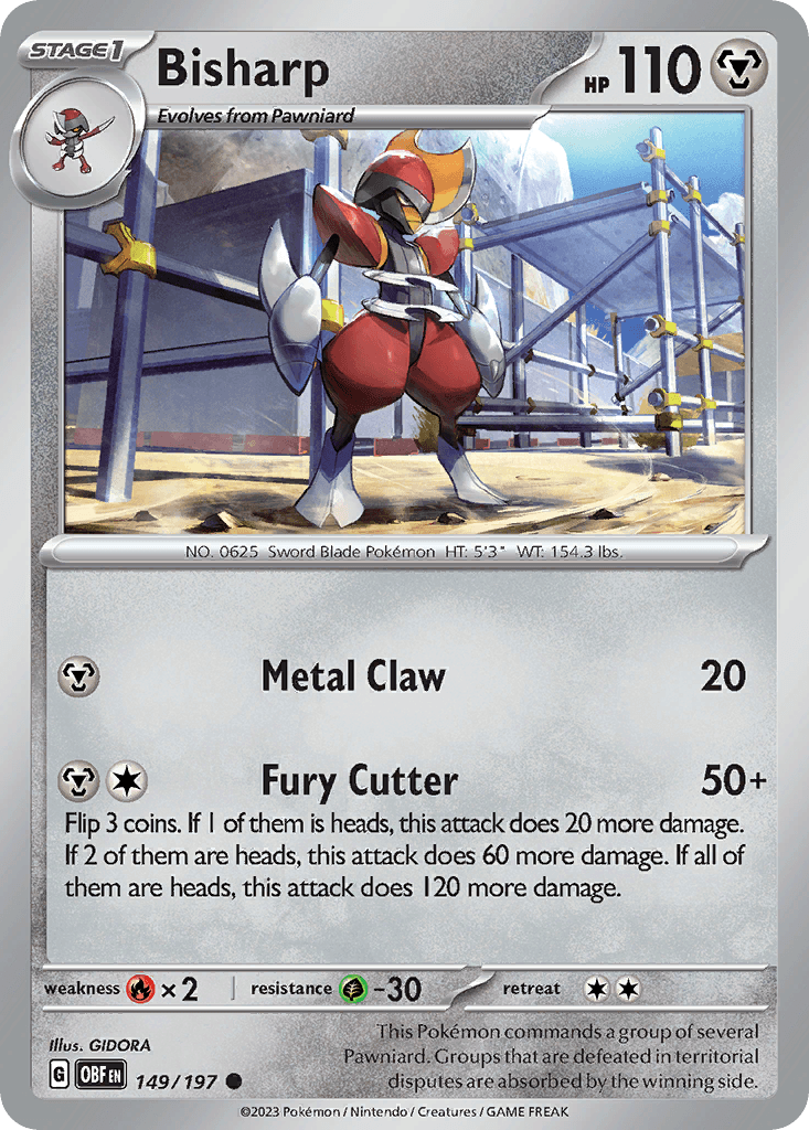Bisharp Pokémon card