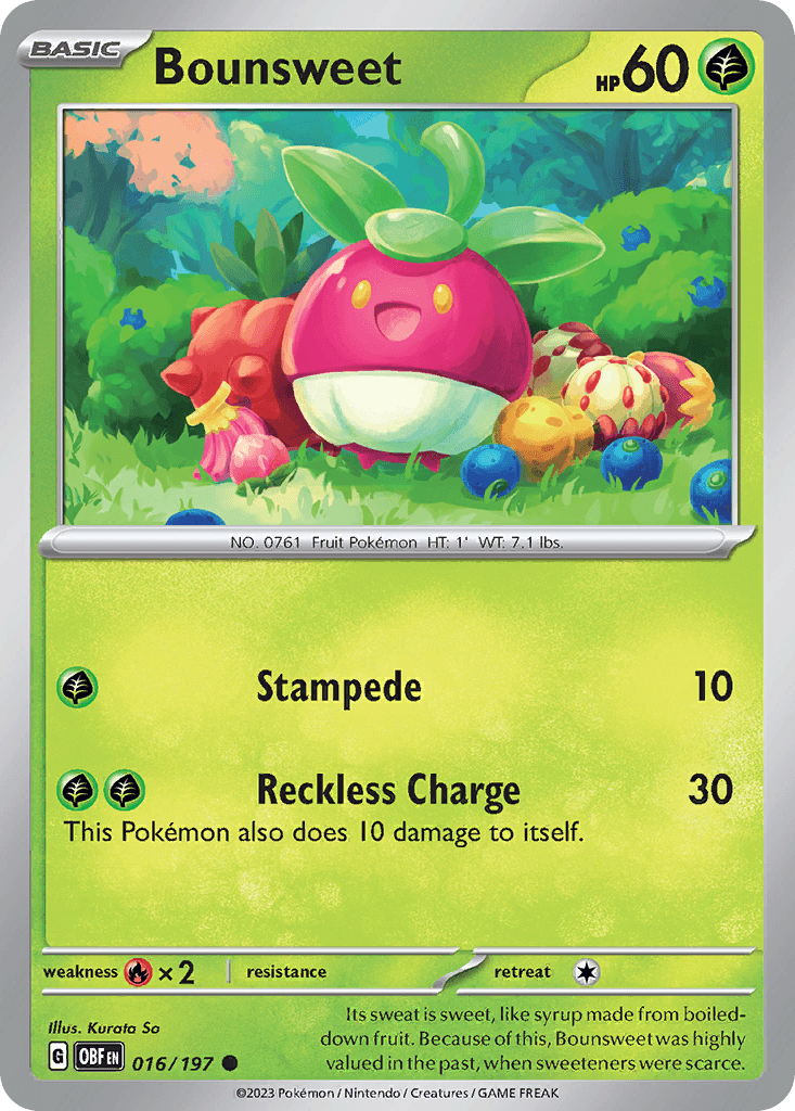 Bounsweet Pokémon card