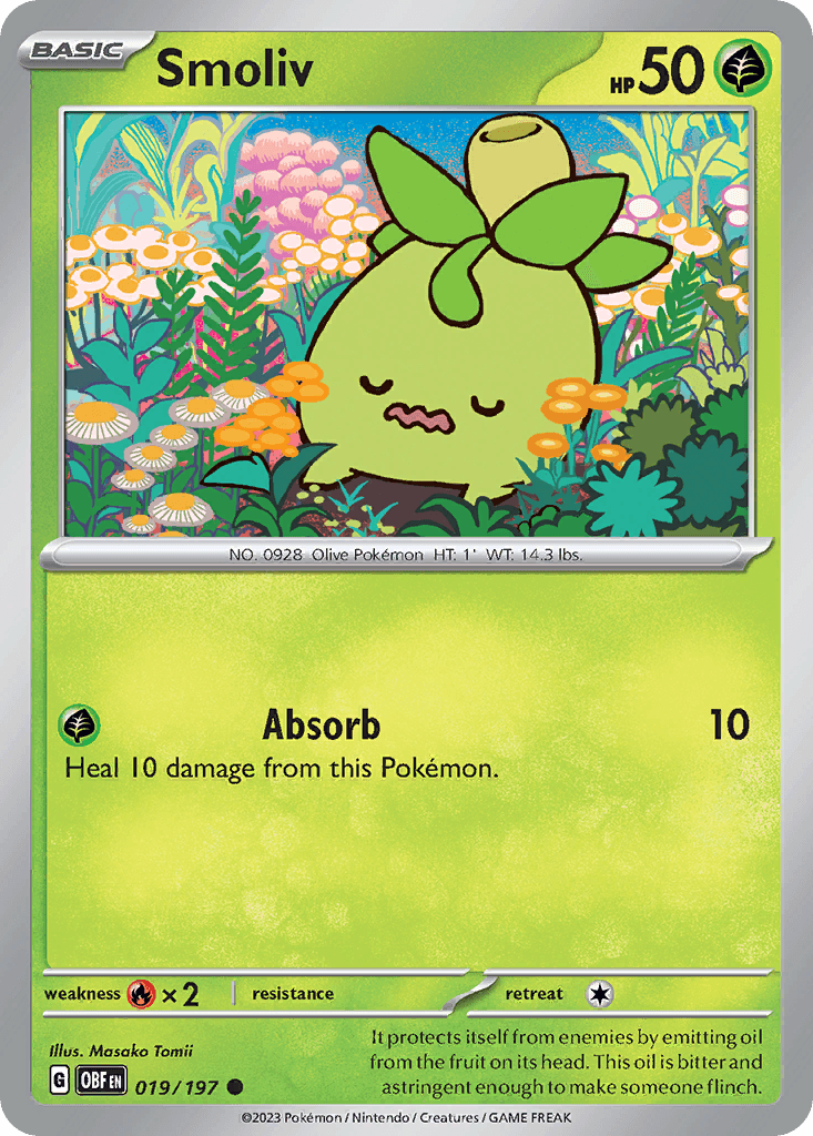 Smoliv Pokémon card